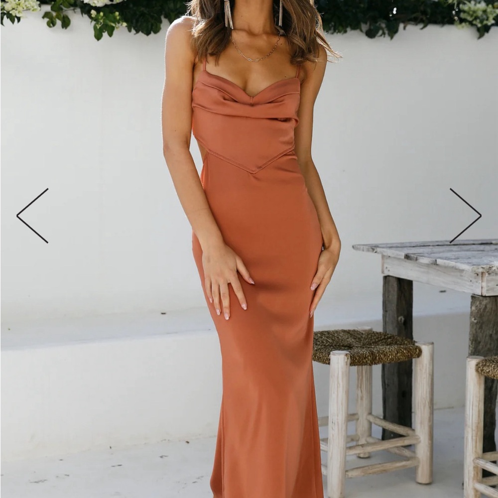 Hello Molly Rust Midi Dress